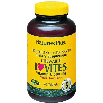 Natures Plus Lovites - Vitamina C masticable - 90 tabletas Natures Plus Lovites - Vitamina C masticable - 90 tabletas