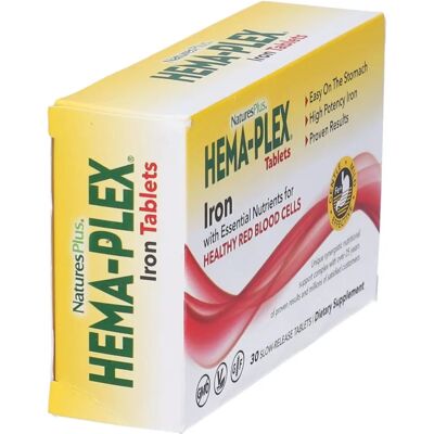 Nature's Plus Hema-Plex - Συμπλήρωμα σιδήρου για υγιές αίμα Nature's Plus Hema-Plex - Συμπλήρωμα σιδήρου για υγιές αίμα