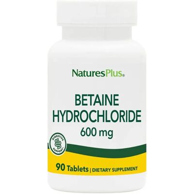 Natures Plus Betaina HCL 600 mg - Apoyo digestivo Natures Plus Betaina HCL 600 mg - Apoyo digestivo