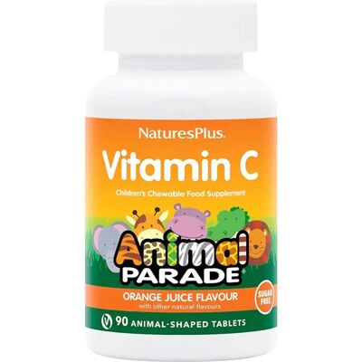 NaturesPlus Animal Parade Vitamin C Orange Juice Chewable - Kids - 90 Tablets NaturesPlus Animal Parade Vitamin C Orange Juice Chewable - Kids - 90 Tablets