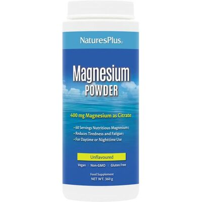 Nature's Plus KalmAssure Magnesium Powder - Unflavored, 400 mg Nature's Plus KalmAssure Magnesium Powder - Unflavored, 400 mg