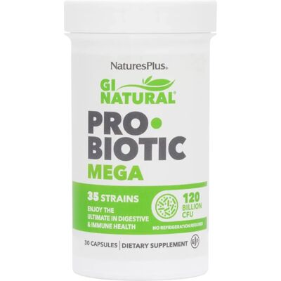 NaturesPlus GI Natural Probiotic Mega - 120 Billion CFU, 30 Capsules NaturesPlus GI Natural Probiotic Mega - 120 Billion CFU, 30 Capsules