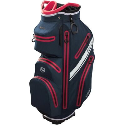 Wilson Exo Dry Cart Bag - Azul Marino/Rojo/Blanco - Equipo de golf Wilson Exo Dry Cart Bag - Azul Marino/Rojo/Blanco - Equipo de golf