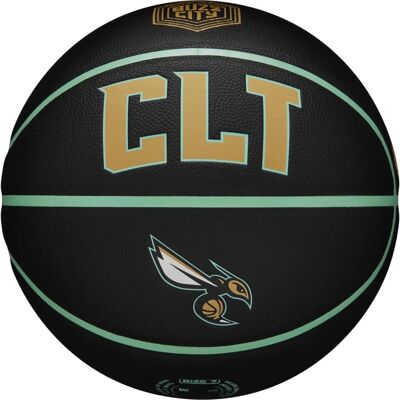 Wilson WZ4016404ID Charlotte Hornets Piłka do koszykówki - Rozmiar 7, Unisex, Czarny Wilson WZ4016404ID Charlotte Hornets Piłka do koszykówki - Rozmiar 7, Unisex, Czarny