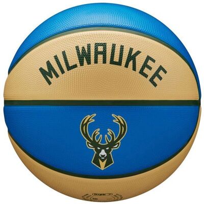 Piłka Koszykowa Milwaukee Bucks - Edycja Miasta NBA - Rozmiar 7 Piłka Koszykowa Milwaukee Bucks - Edycja Miasta NBA - Rozmiar 7