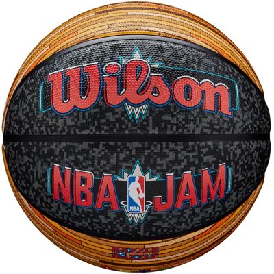 Piłka do koszykówki Wilson NBA Jam na zewnątrz - Rozmiar 7 - Unisex - Czarna Piłka do koszykówki Wilson NBA Jam na zewnątrz - Rozmiar 7 - Unisex - Czarna