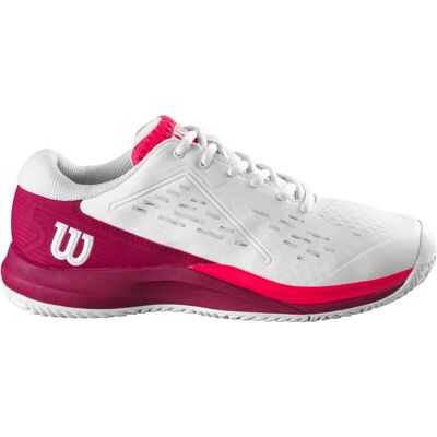 Wilson Rush Pro Ace JR - Zapatillas de tenis blancas/rojas/rosadas Wilson Rush Pro Ace JR - Zapatillas de tenis blancas/rojas/rosadas