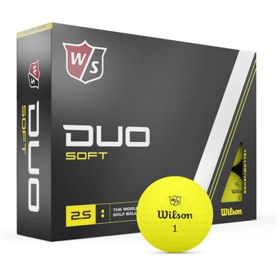 Ballons de golf Wilson Staff Duo Soft - Jaune - Publicité Ballons de golf Wilson Staff Duo Soft - Jaune - Publicité