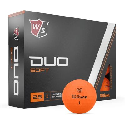 Ballesteros Wilson Staff Duo Soft - Orange - Pack de 12 - Publicité Ballesteros Wilson Staff Duo Soft - Orange - Pack de 12 - Publicité