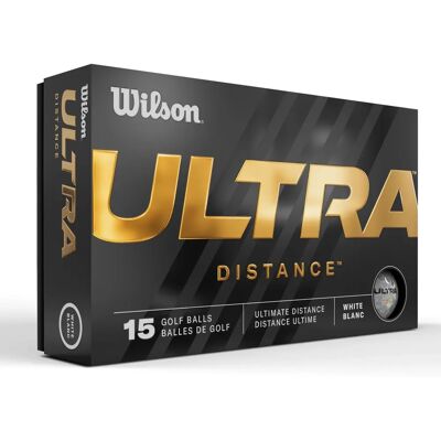 Palline da golf Wilson Ultra Distance Bianche 15 Confezione Palline da golf Wilson Ultra Distance Bianche 15 Confezione
