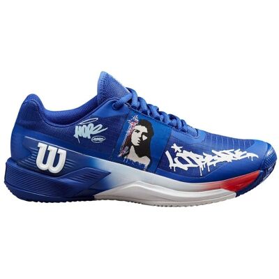 Wilson Rush Pro 4.0 Hope Paris - Tennisschuhe Damen, Sandplatz, Blau, Modell 36 2/3-42 Wilson Rush Pro 4.0 Hope Paris - Tennisschuhe Damen, Sandplatz, Blau, Modell 36 2/3-42