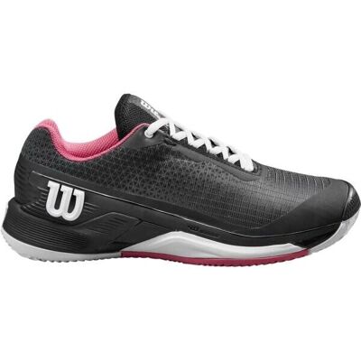 Încălțăminte de tenis Wilson Rush Pro 4.0 Clay - Alb, Negru, Roz Încălțăminte de tenis Wilson Rush Pro 4.0 Clay - Alb, Negru, Roz