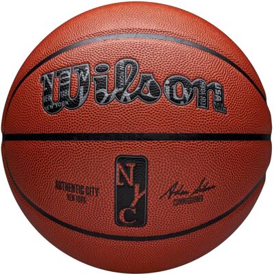 Wilson WZ2016001XB - Balón NBA Auténtico Ciudad de Nueva York - Baloncesto Wilson WZ2016001XB - Balón NBA Auténtico Ciudad de Nueva York - Baloncesto