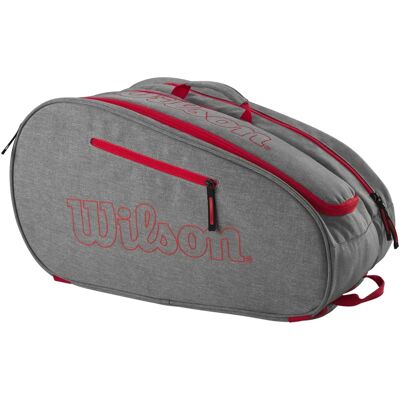 Wilson Team Padel Τσάντα - Γκρι/Κόκκινο - Κράχτης Ρακέτας και Εξοπλισμός Wilson Team Padel Τσάντα - Γκρι/Κόκκινο - Κράχτης Ρακέτας και Εξοπλισμός