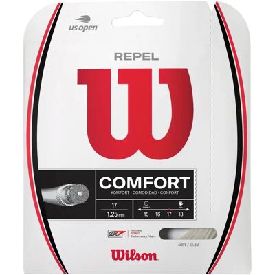 Cuerda de Tenis Wilson Repel 17 Natural - Resistente y Potente Cuerda de Tenis Wilson Repel 17 Natural - Resistente y Potente
