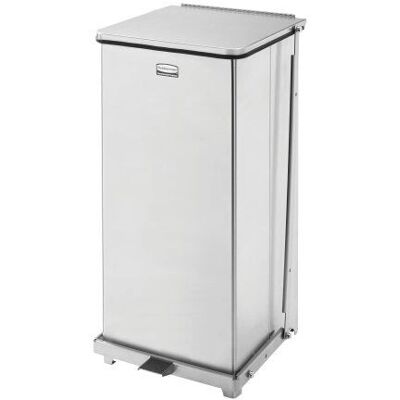 Papelera de acero inoxidable Rubbermaid 49L con pedal Papelera de acero inoxidable Rubbermaid 49L con pedal
