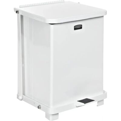 Secchio spazzatura con pedale Rubbermaid Defenders - 95L - Bianco Secchio spazzatura con pedale Rubbermaid Defenders - 95L - Bianco