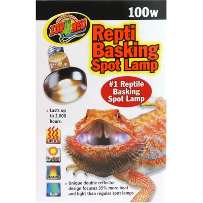 Zoo Med 100W Reptielen Basking Spot Lamp - Warmte & UVB Zoo Med 100W Reptielen Basking Spot Lamp - Warmte & UVB