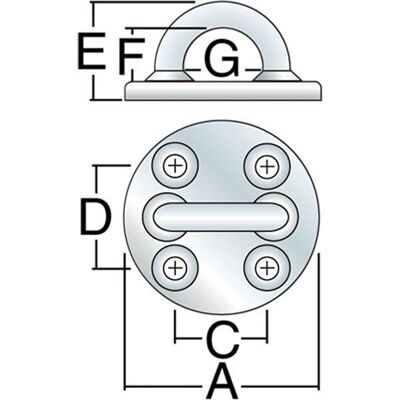 Harken HK629 - Ojo de Ancla de Acero Inoxidable Ø95MM - Equipamiento Marítimo Harken HK629 - Ojo de Ancla de Acero Inoxidable Ø95MM - Equipamiento Marítimo