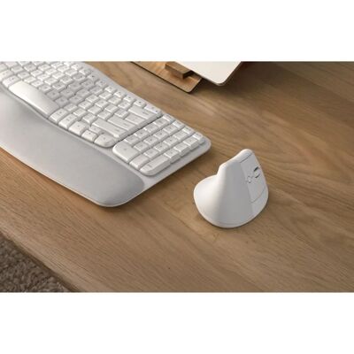 Logitech - Lift Ergonomic Mouse - White - RF Wireless Logitech - Lift Ergonomic Mouse - White - RF Wireless