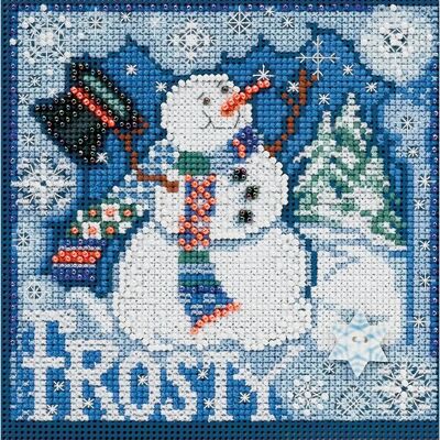 Mill Hill Frosty Snowman Cross-stitch Kit - Winter Decor Mill Hill Frosty Snowman Cross-stitch Kit - Winter Decor