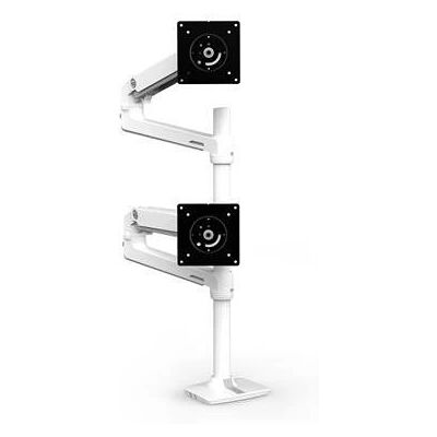 Ergotron - Lx Dual Stacking Arm - Wit - Bureaubevestiging Ergotron - Lx Dual Stacking Arm - Wit - Bureaubevestiging