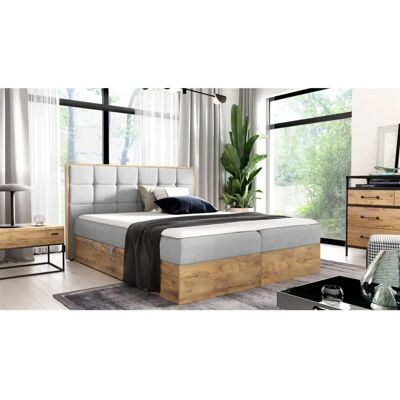 Fun Moebel - KALYPSO - 200x200cm - Hellgrau - Boxspring bed Fun Moebel - KALYPSO - 200x200cm - Hellgrau - Boxspring bed