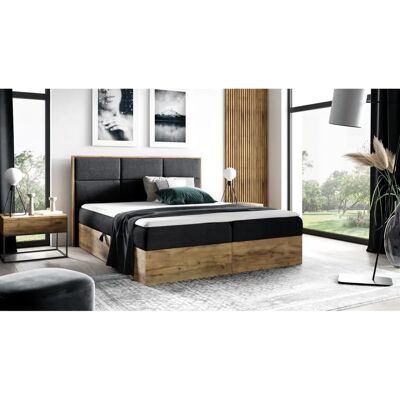 Fun Moebel - BARTEL - 200x200cm - Schwarz - Boxspringbett Fun Moebel - BARTEL - 200x200cm - Schwarz - Boxspringbett