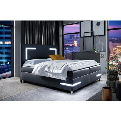 Fun Moebel - ARIANO - 200x200cm - Schwarz - Boxspringbett Fun Moebel - ARIANO - 200x200cm - Schwarz - Boxspringbett