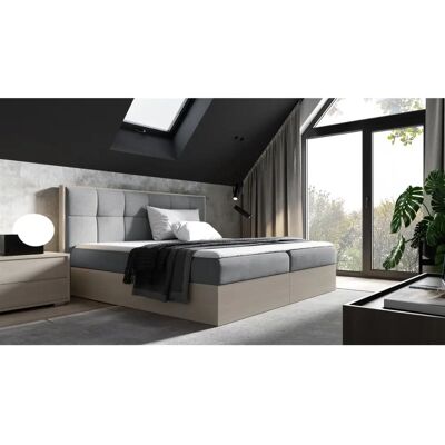 Fun Moebel Nordic Teak 120x200cm Grau Boxspringbett - Schlafzimmermöbel Fun Moebel Nordic Teak 120x200cm Grau Boxspringbett - Schlafzimmermöbel