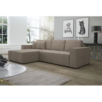 Fun Moebel - CONOR - Dunkelbeige - Ottomane Links - Sofa Fun Moebel - CONOR - Dunkelbeige - Ottomane Links - Sofa