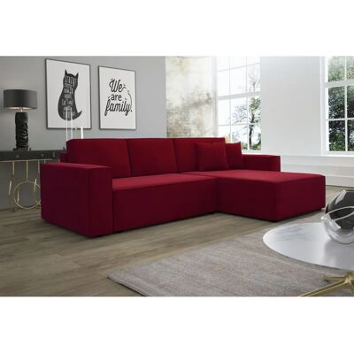 Fun Moebel CONOR Kronos Bordeauxrot Ottomane rechts Sofa Fun Moebel CONOR Kronos Bordeauxrot Ottomane rechts Sofa