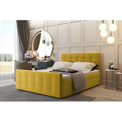 Fun Moebel - CARLOS - 140x220 Gelb - Boxspringbett Fun Moebel - CARLOS - 140x220 Gelb - Boxspringbett