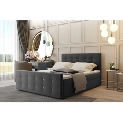 Fun Moebel - CARLOS - Quarzgrau - 140x200 - Boxspringbett Fun Moebel - CARLOS - Quarzgrau - 140x200 - Boxspringbett