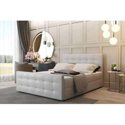 Fun Moebel - CARLOS - Weiß - 140x200cm - Boxspringbett Fun Moebel - CARLOS - Weiß - 140x200cm - Boxspringbett