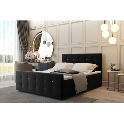 Fun Moebel - CARLOS - 200x200 cm - Cosmic Schwarz - Boxspring bed Fun Moebel - CARLOS - 200x200 cm - Cosmic Schwarz - Boxspring bed