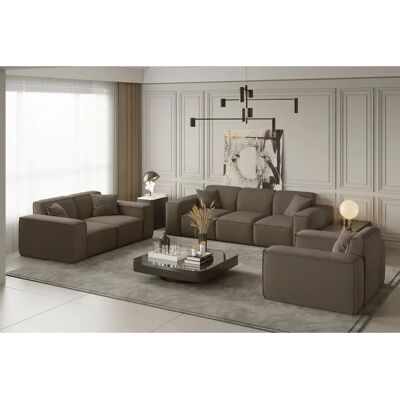Fun Moebel - CELES - Taupe - Opera Velvet - Sofa Set Fun Moebel - CELES - Taupe - Opera Velvet - Sofa Set