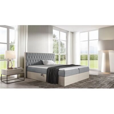 Fun Moebel - BROMIA - Nordic Teak - Grau Bettkästen - Boxspringbett Fun Moebel - BROMIA - Nordic Teak - Grau Bettkästen - Boxspringbett