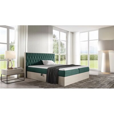 Fun Moebel - BROMIA - Nordic Teak - Grün - Boxspringbett Fun Moebel - BROMIA - Nordic Teak - Grün - Boxspringbett