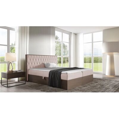 Fun Moebel - BROMIA - Dunkel Eiche - Altrosa - Boxspringbett Fun Moebel - BROMIA - Dunkel Eiche - Altrosa - Boxspringbett