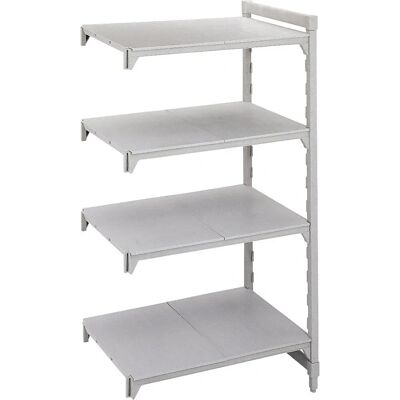 Sistema de estanterías modulares de plástico Kaiserkraft - 4 baldas ajustables - Apto para alimentos Sistema de estanterías modulares de plástico Kaiserkraft - 4 baldas ajustables - Apto para alimentos