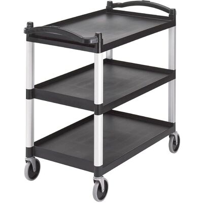 Carrello di servizio Cambro - 3 livelli nero 101.5x54x95cm Carrello di servizio Cambro - 3 livelli nero 101.5x54x95cm