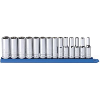 Juego de 14 piezas Gearwrench de 3/8 pulgadas de accionamiento profundos de 6 puntos tamaño métrico 6-19mm Juego de 14 piezas Gearwrench de 3/8 pulgadas de accionamiento profundos de 6 puntos tamaño métrico 6-19mm