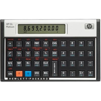 HP 12c Calculator - Financieel, Aluminium, Zwart HP 12c Calculator - Financieel, Aluminium, Zwart