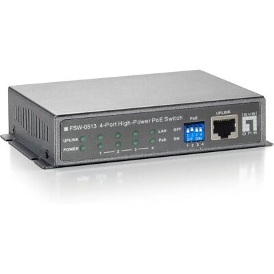 LevelOne Switch 4 Ports PoE 120 W Noir FSW-0513 LevelOne Switch 4 Ports PoE 120 W Noir FSW-0513