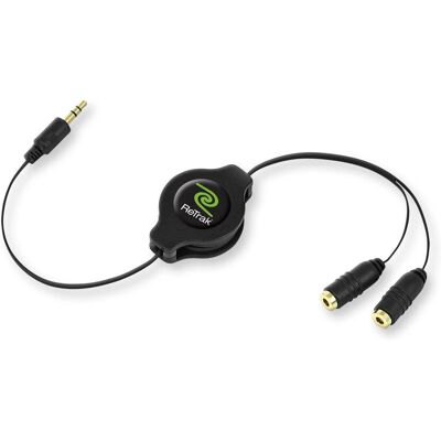 Câble audio ReTrak EUCABLESPLIT - 1m - Noir Câble audio ReTrak EUCABLESPLIT - 1m - Noir