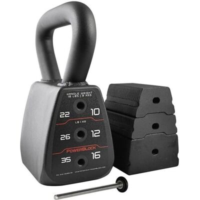 Powerblock Verstellbare Kettlebell - Platzsparendes Fitnessgerät Powerblock Verstellbare Kettlebell - Platzsparendes Fitnessgerät