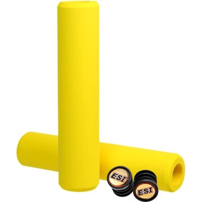 Poignées ESI Grips Chunky Jaune VTT - Absorption des Chocs, 60g - Publicité Poignées ESI Grips Chunky Jaune VTT - Absorption des Chocs, 60g - Publicité