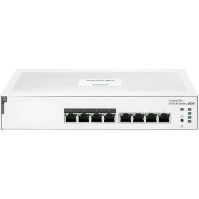 HPE Aruba Networking Aruba Instant On 1830 8G 4p Class4 PoE 65W Managed L2 Gigabit Ethernet - Commutateur réseau HPE Aruba Networking Aruba Instant On 1830 8G 4p Class4 PoE 65W Managed L2 Gigabit Ethernet - Commutateur réseau