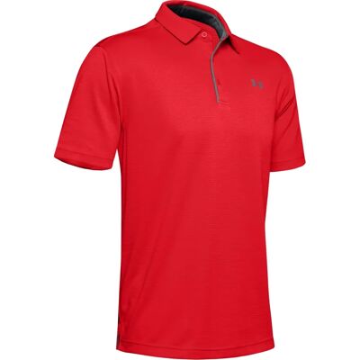 Under Armour Tech Polo - Rouge/Graphite Petit - Polo - Publicité Under Armour Tech Polo - Rouge/Graphite Petit - Polo - Publicité